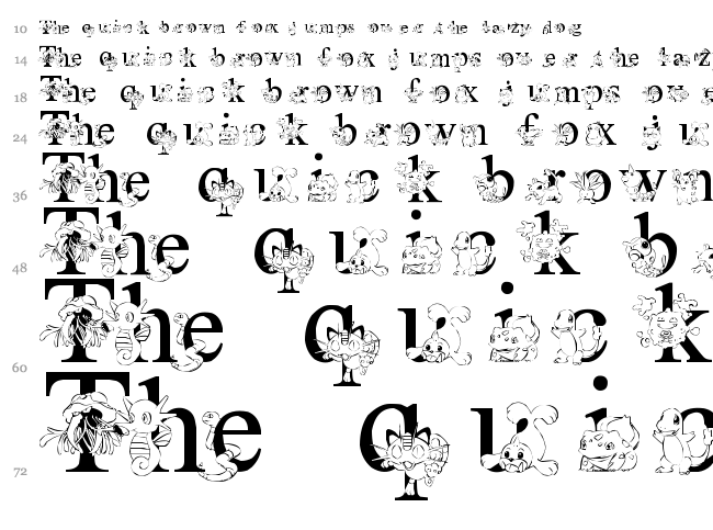 LMS Pokemon Master font waterfall